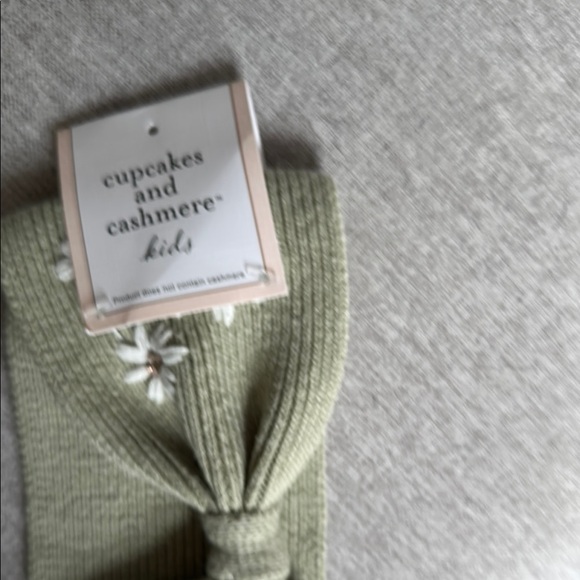 Green knit 2T boutique mock neck dress with matching headband (NWT) - Picture 8 of 8